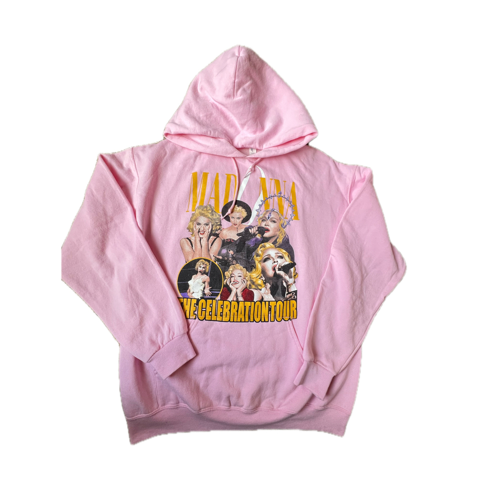Madonna Celebrations tour pink concert hoodie size Large